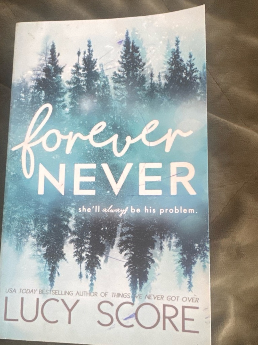 Target Teal and White 'Forever Never' Paperback Coffee Table Book